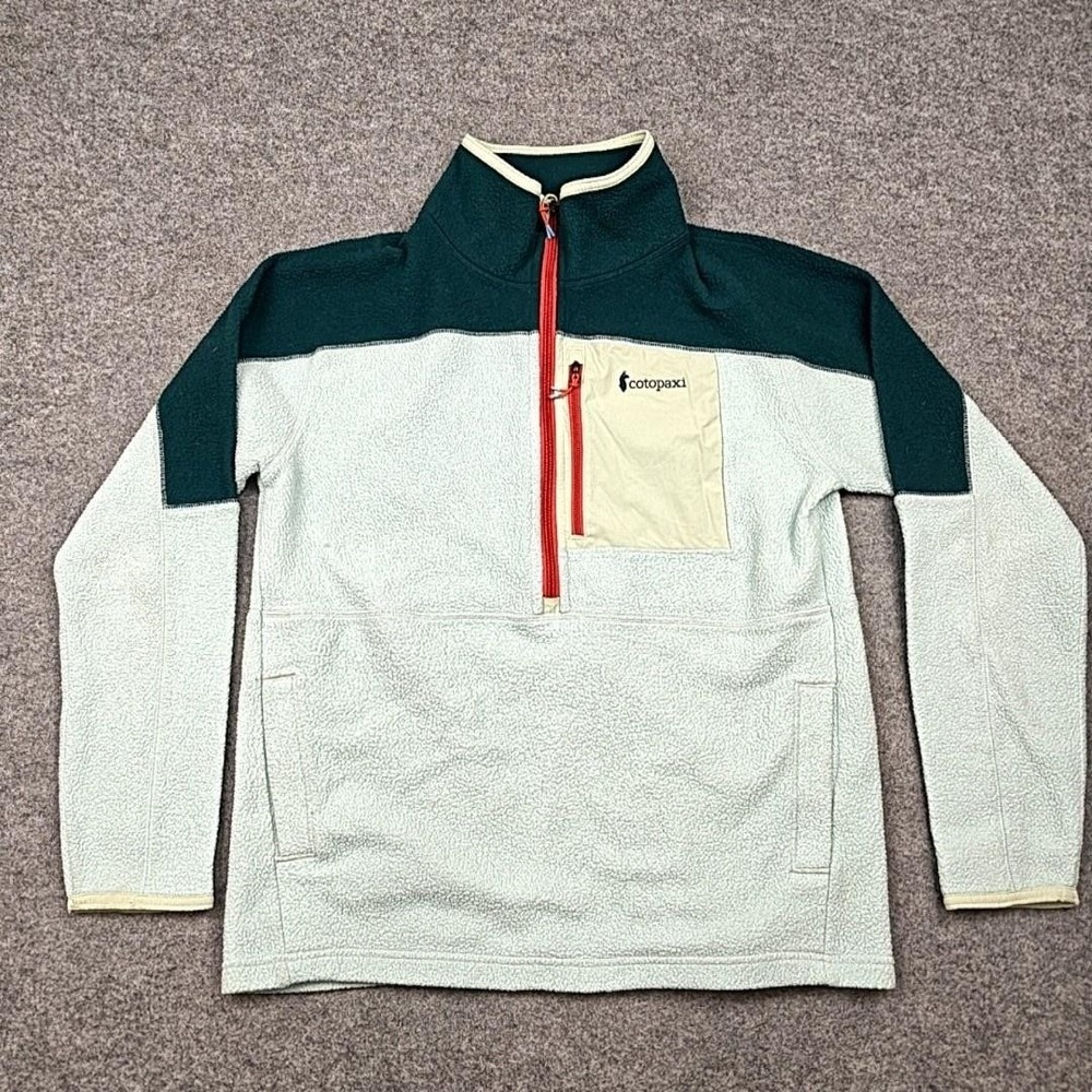Cotopaxi Pullover Womens L Green Colorblock Fleece 1/4 Zip Long Sleeve Hiking